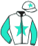 casaque portée par Nivard F. jockey du cheval de course AMPIA MEDE SM, information pmu ZETURF casaque portée par Nivard F. jockey du cheval de course AMPIA MEDE SM, information pmu ZETURF
