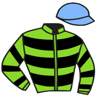 casaque portée par Lecanu F. jockey du cheval de course KOBA D'HILAIRE, information pmu ZETURF