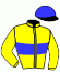 casaque portée par Ploquin Pau. Ph. jockey du cheval de course KELLY DE BANVILLE, information pmu ZETURF