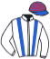casaque portée par Stefani M. jockey du cheval de course DAMARIS GRIF, information pmu ZETURF