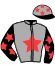 casaque portée par Collette A. jockey du cheval de course L'AMERICAIN, information pmu ZETURF