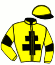 casaque portée par Lamy A. jockey du cheval de course LEXIE DE BANVILLE, information pmu ZETURF