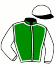 casaque portée par Collette A. jockey du cheval de course LUSSABEAU, information pmu ZETURF
