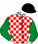 casaque portée par Henry Mlle N. jockey du cheval de course DENIA, information pmu ZETURF