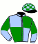 casaque portée par Bescher Ale. jockey du cheval de course KIKOU D'ALEXIANE, information pmu ZETURF