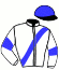 casaque portée par Jublot L. jockey du cheval de course LET'S GO BARBES, information pmu ZETURF