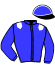 casaque portée par Lebourgeois Y. jockey du cheval de course KAISER DES GRANGES, information pmu ZETURF