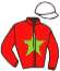 casaque portée par Bakker R. jockey du cheval de course NIKITA R, information pmu ZETURF