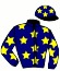 casaque portée par Bossuet F. P. jockey du cheval de course LOLLY STAR, information pmu ZETURF