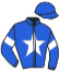 casaque portée par Raffin E. jockey du cheval de course LITTLETON LANDING, information pmu ZETURF
