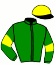 casaque portée par Bezier M. jockey du cheval de course KARINE DU DOLLAR, information pmu ZETURF