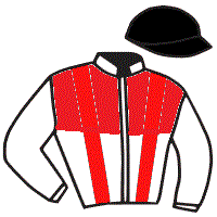 casaque portée par Desmigneux F. jockey du cheval de course KAP PAASLOO, information pmu ZETURF