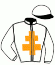 casaque portée par Dubois J. jockey du cheval de course HE AND ME, information pmu ZETURF