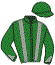 casaque portée par Gelormini G. jockey du cheval de course EDGAR SABA, information pmu ZETURF