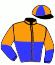 casaque portée par Abrivard M. jockey du cheval de course DADA DEL RONCO, information pmu ZETURF
