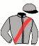 casaque portée par Raffestin J. jockey du cheval de course JAVA DE CASTELLE, information pmu ZETURF