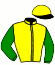 casaque portée par Lagadeuc F. jockey du cheval de course LET ME SHINE GIO, information pmu ZETURF