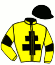 casaque portée par Levesque Mlle C. jockey du cheval de course JASON, information pmu ZETURF