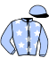 casaque portée par Collette A. jockey du cheval de course KYRIELLE PRINCESSE, information pmu ZETURF