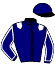 casaque portée par Maillard Jus. jockey du cheval de course JOYEUX MESLOIS, information pmu ZETURF