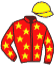 casaque portée par Croisic Mme Est. jockey du cheval de course FIROS, information pmu ZETURF