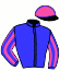 casaque portée par Collette A. jockey du cheval de course LADY D'ECAJEUL, information pmu ZETURF