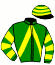 casaque portée par Turrettini H. jockey du cheval de course KALATTINE, information pmu ZETURF casaque portée par Turrettini H. jockey du cheval de course KALATTINE, information pmu ZETURF