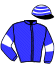 casaque portée par Collette A. jockey du cheval de course JADE DU CEDRE, information pmu ZETURF