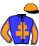 casaque portée par Ouvrie F. jockey du cheval de course LE PONT FOULT, information pmu ZETURF