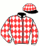 casaque portée par Ducos Th. jockey du cheval de course JACK L'EVENTREUR, information pmu ZETURF