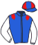 casaque portée par Abrivard L. jockey du cheval de course JUSTIFY LOVE, information pmu ZETURF