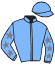 casaque portée par Fraigne Mlle I. jockey du cheval de course HOLESHOT, information pmu ZETURF