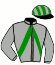 casaque portée par Duvaldestin Théo jockey du cheval de course JUST DE L'OISON, information pmu ZETURF