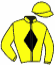 casaque portée par Barrier A. jockey du cheval de course JINGLE DELO, information pmu ZETURF