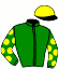 casaque portée par Thoraval Mlle Lis. jockey du cheval de course ITALIA SOLO, information pmu ZETURF