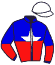 casaque portée par Bonne D. jockey du cheval de course LORD DE LA FUTAIE, information pmu ZETURF