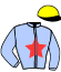 casaque portée par Junod G. jockey du cheval de course MAGICAL, information pmu ZETURF
