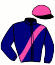 casaque portée par Barrier A. jockey du cheval de course LEMPICKA SEPT, information pmu ZETURF