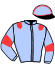 casaque portée par Perrelle N. jockey du cheval de course EPEE DES BOIS (FR), information pmu ZETURF