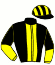 casaque portée par Christophe F. jockey du cheval de course GO AWAY (FR), information pmu ZETURF