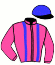 casaque portée par Le Prevost Mlle E. jockey du cheval de course ECRIN DE GRIMOULT (FR), information pmu ZETURF