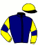 casaque portée par Beaucamp B. jockey du cheval de course FRANKY SATYNE (FR), information pmu ZETURF