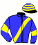 casaque portée par Saout Mlle C. jockey du cheval de course EHTIVA DES BUDENTS, information pmu ZETURF