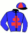 casaque portée par Lebourgeois Y. jockey du cheval de course ICECOLD, information pmu ZETURF