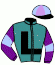 casaque portée par Pouchin A. jockey du cheval de course JOLI PRINCE, information pmu ZETURF
