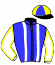 casaque portée par Abrivard A. jockey du cheval de course JASON DRAGON, information pmu ZETURF