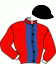 casaque portée par Riera Massanet Mme Cat. jockey du cheval de course GENTIANO BELLO, information pmu ZETURF