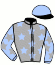 casaque portée par Riera Bennasar Mat. jockey du cheval de course JOKER BLAI, information pmu ZETURF