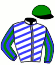 casaque portée par Bennasar Adrover F. jockey du cheval de course JAGERMEISTER CO, information pmu ZETURF