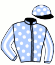 casaque portée par Mullins D.E. jockey du cheval de course GALA MARCEAU, information pmu ZETURF